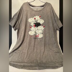 Secret Treasures Sleep Shirt Women's 2x/3x Be Different Sheep. Gray with Pockets